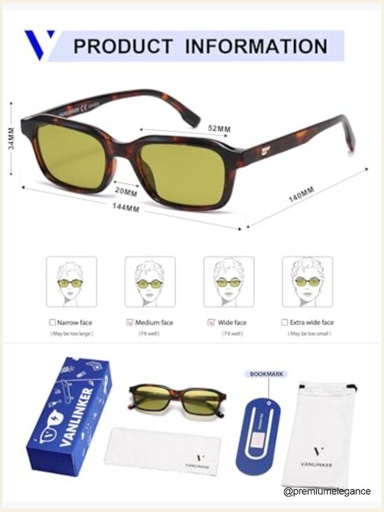 Trendy Rectangle Polarized Sunglasses Unisex Retro Square Shades UV400 main image 7